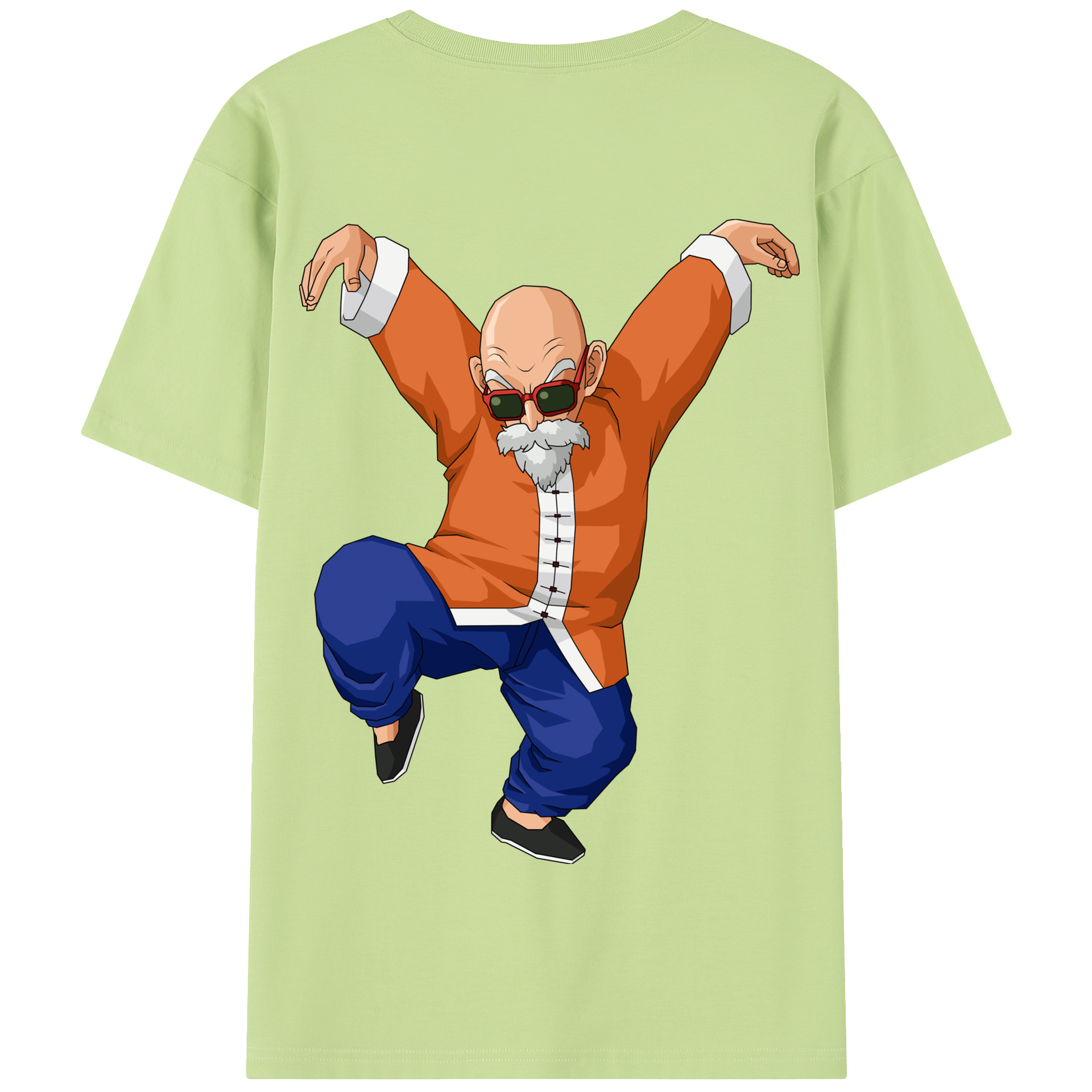 （画像用） ドラゴンボール 亀仙人（かめせんにん） DRAGON BALL Master Roshi Kame Sennin 綿100％半袖Tシャツ（背面プリント）